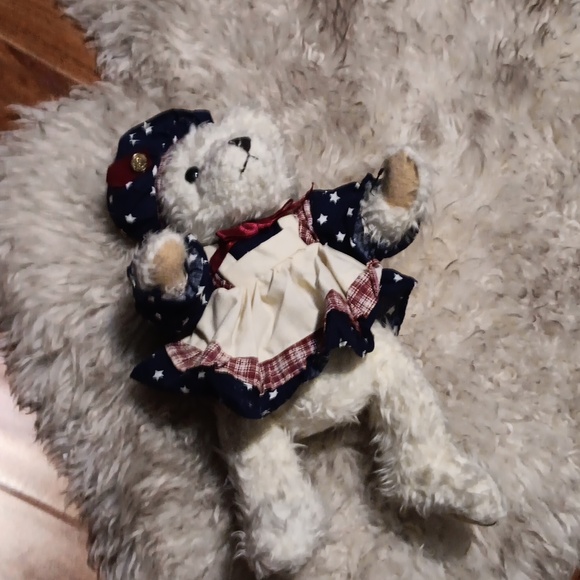 Brass Button Bear Collection OPAL PATRIOTIC Pickford Bears Vintage Plush 1996 - Picture 2 of 4